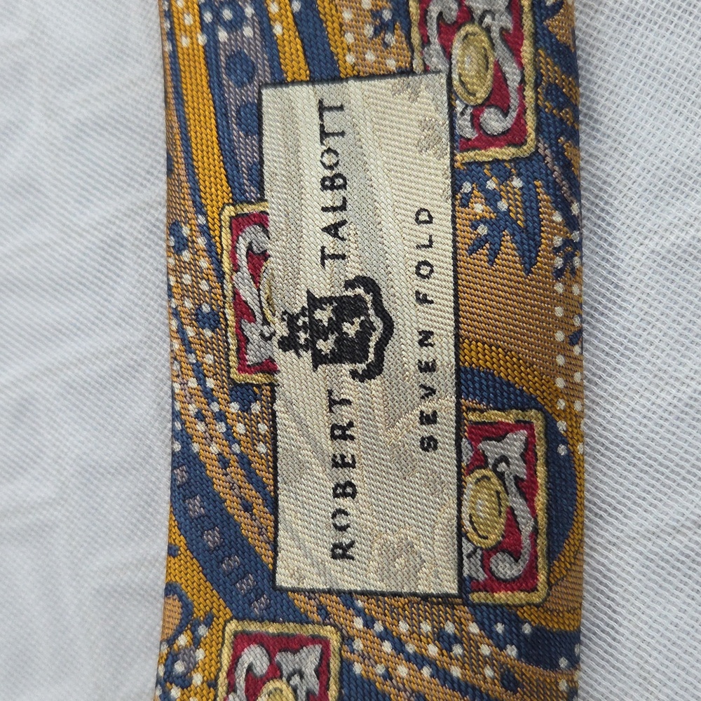 Robert TALBOTT Mens Tie Seven Fold EUC. Numbered 14/40 Finest Silk